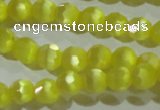 CCT357 15 inches 6mm faceted round cats eye beads wholesale