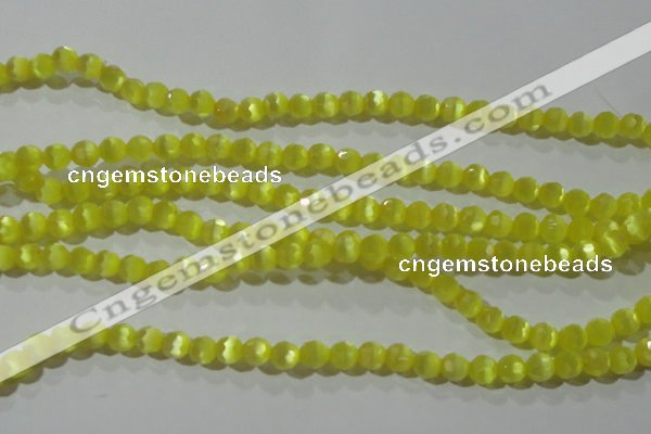 CCT357 15 inches 6mm faceted round cats eye beads wholesale