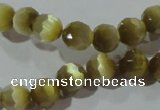 CCT358 15 inches 6mm faceted round cats eye beads wholesale