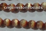 CCT359 15 inches 6mm faceted round cats eye beads wholesale