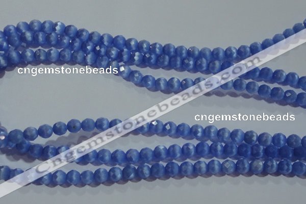 CCT363 15 inches 6mm faceted round cats eye beads wholesale