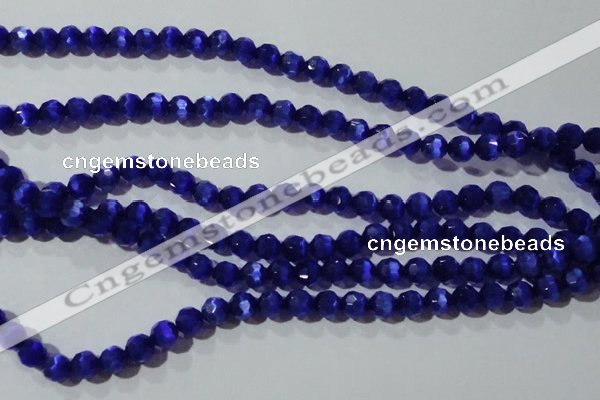 CCT364 15 inches 6mm faceted round cats eye beads wholesale