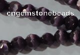 CCT367 15 inches 6mm faceted round cats eye beads wholesale