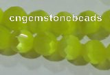 CCT375 15 inches 8mm faceted round cats eye beads wholesale