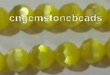 CCT376 15 inches 8mm faceted round cats eye beads wholesale