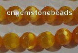 CCT378 15 inches 8mm faceted round cats eye beads wholesale