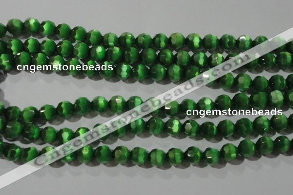 CCT380 15 inches 8mm faceted round cats eye beads wholesale