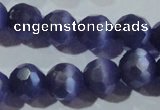 CCT381 15 inches 8mm faceted round cats eye beads wholesale