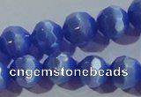 CCT382 15 inches 8mm faceted round cats eye beads wholesale