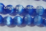 CCT383 15 inches 8mm faceted round cats eye beads wholesale