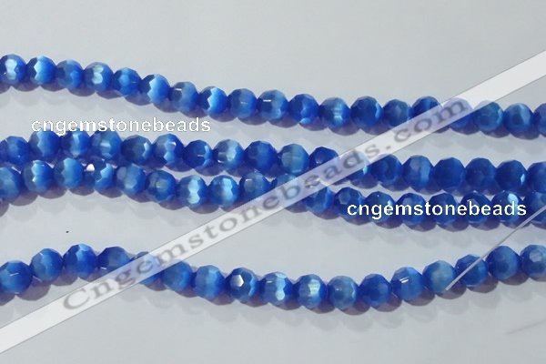 CCT383 15 inches 8mm faceted round cats eye beads wholesale