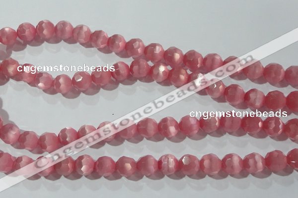 CCT391 15 inches 10mm faceted round cats eye beads wholesale