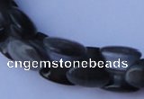 CCT40 14.5 inches 6*10mm drum-shaped black cats eye beads wholesale