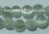 CCT451 15 inches 6mm flat round cats eye beads wholesale