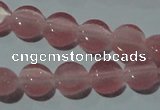 CCT452 15 inches 6mm flat round cats eye beads wholesale