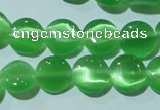CCT462 15 inches 6mm flat round cats eye beads wholesale