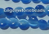 CCT464 15 inches 6mm flat round cats eye beads wholesale