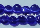 CCT466 15 inches 6mm flat round cats eye beads wholesale