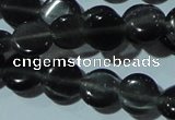 CCT469 15 inches 6mm flat round cats eye beads wholesale