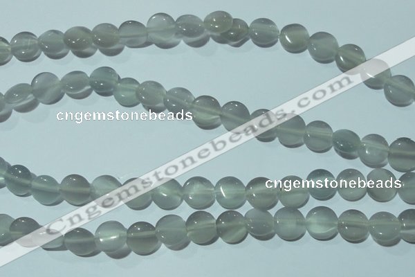 CCT481 15 inches 8mm flat round cats eye beads wholesale