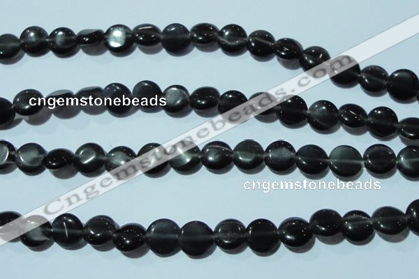 CCT500 15 inches 8mm flat round cats eye beads wholesale