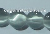 CCT511 15 inches 10mm flat round cats eye beads wholesale