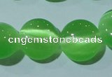 CCT521 15 inches 10mm flat round cats eye beads wholesale