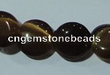 CCT527 15 inches 10mm flat round cats eye beads wholesale