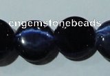 CCT528 15 inches 10mm flat round cats eye beads wholesale