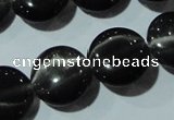 CCT529 15 inches 10mm flat round cats eye beads wholesale