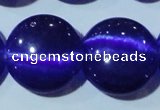 CCT580 15 inches 14mm flat round cats eye beads wholesale