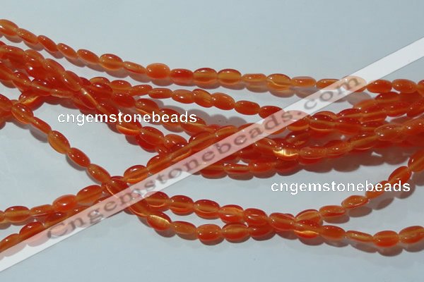 CCT604 15 inches 4*6mm oval cats eye beads wholesale