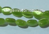 CCT608 15 inches 4*6mm oval cats eye beads wholesale