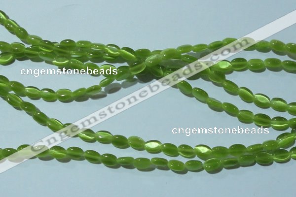 CCT608 15 inches 4*6mm oval cats eye beads wholesale