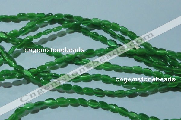 CCT610 15 inches 4*6mm oval cats eye beads wholesale