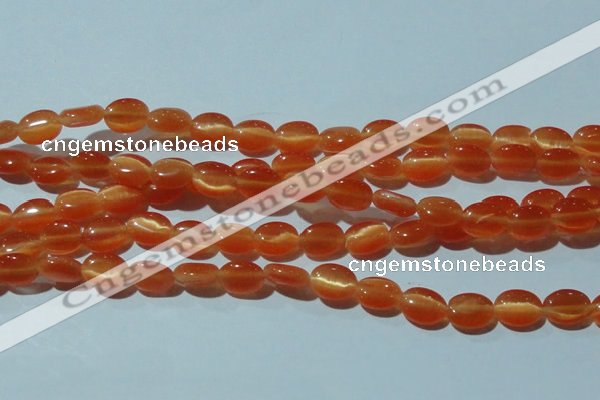 CCT634 15 inches 6*8mm oval cats eye beads wholesale