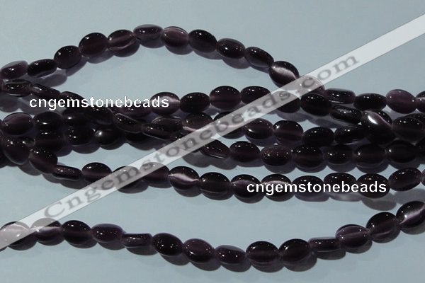 CCT642 15 inches 6*8mm oval cats eye beads wholesale