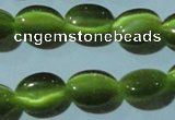 CCT648 15 inches 6*8mm oval cats eye beads wholesale