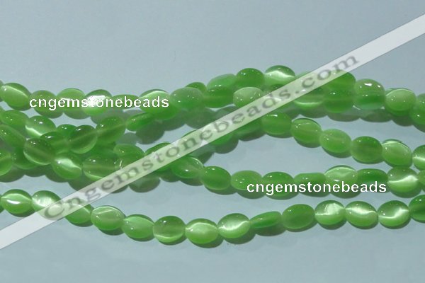 CCT649 15 inches 6*8mm oval cats eye beads wholesale