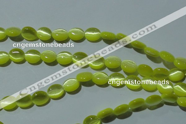 CCT669 15 inches 8*10mm oval cats eye beads wholesale