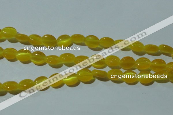 CCT670 15 inches 8*10mm oval cats eye beads wholesale