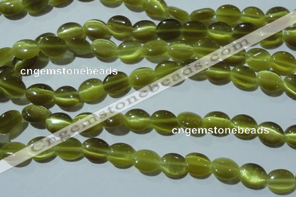 CCT672 15 inches 8*10mm oval cats eye beads wholesale