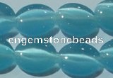 CCT677 15 inches 8*10mm oval cats eye beads wholesale