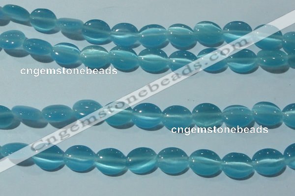 CCT677 15 inches 8*10mm oval cats eye beads wholesale