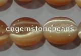 CCT696 15 inches 10*12mm oval cats eye beads wholesale