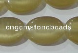 CCT723 15 inches 10*14mm oval cats eye beads wholesale