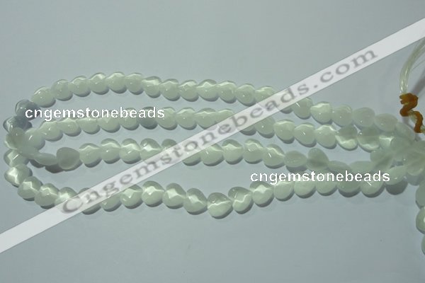 CCT960 15 inches 10*10mm faceted heart cats eye beads wholesale