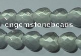 CCT970 15 inches 12*12mm faceted heart cats eye beads wholesale