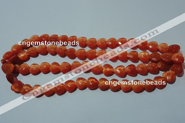 CCT971 15 inches 12*12mm faceted heart cats eye beads wholesale