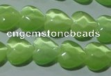 CCT972 15 inches 12*12mm faceted heart cats eye beads wholesale